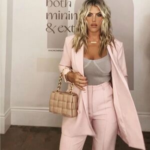 MNI Los Angeles Oversized Double Breasted Blazer Pink Medium